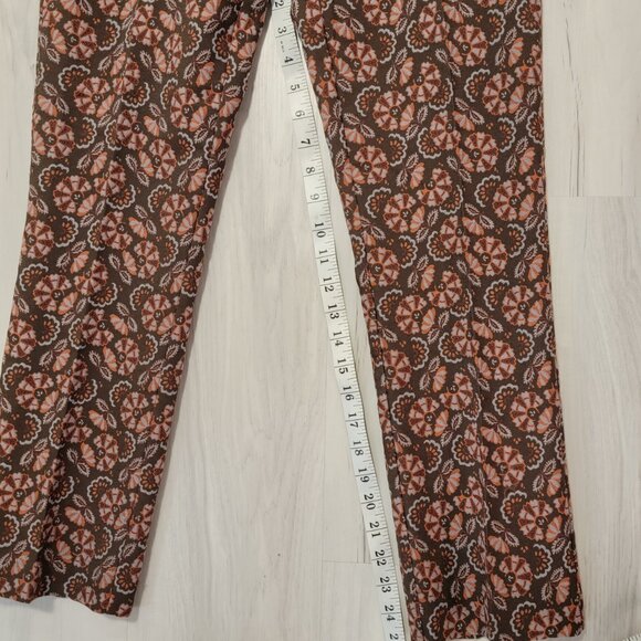 Anthropologie Red and Brown Straight Leg Pants - Picture 15 of 16
